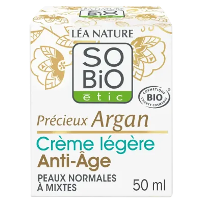 SO BIO SOIN LEGER ANTI AGE NUIT PRECIEUX ARGAN 50ML