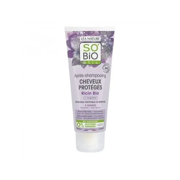 SO BIO APRES-SHAMPOOING CHEVEUX PROTEGES RICIN 200ML