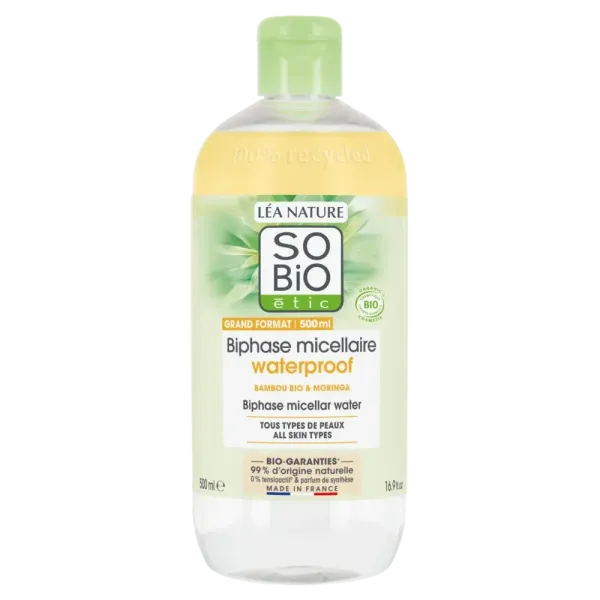 SO BIO EAU MICELLAIRE BIPHASIQUE WATERPROOF 500ML