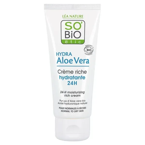 SO BiO CREME NUIT INTENSE HYDRATANTE ALOE VERA 50ML