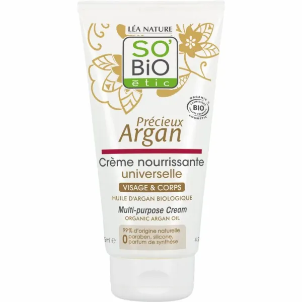 SO BiO PRECIEUX ARGAN CREME NOURRISSANTE UNIVERSELLE 125ML