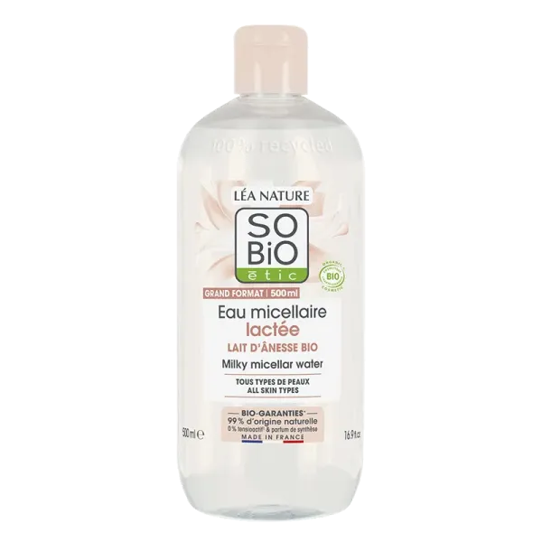 SO BiO EAU MICELLAIRE LACTEE AU LAIT D'ANESSE 500ML