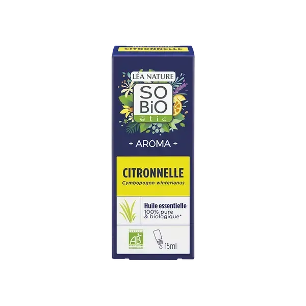 SO BIO HUILE ESSENTIELLE CITRONNELLE BIO 15ML
