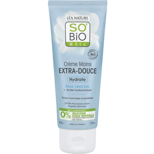 SO BIO CRÈME MAINS EXTRA-DOUCE À L’ALOE VERA BIO 75ML