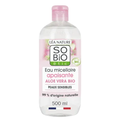 SO BIO HYDRA ALOE VERA EAU MICELLAIRE APAISANTE JUS D’ALOE VERA BIO 500ML