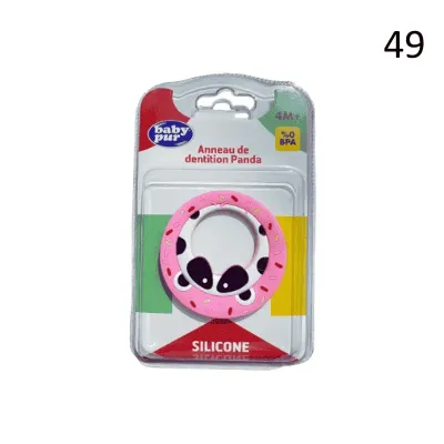 BABY PUR ANNEAU DE DENTITION ANIMAUX EN SILICONE 4M+