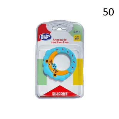 BABY PUR ANNEAU DE DENTITION ANIMAUX EN SILICONE 4M+
