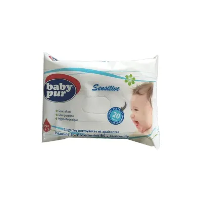 BABY PUR LINGETTES SENSITIVES 20 PIECES