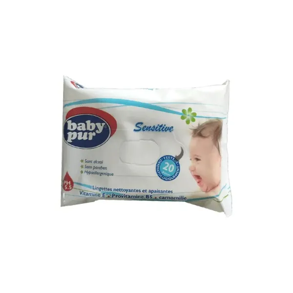 BABY PUR LINGETTES SENSITIVES 20 PIECES