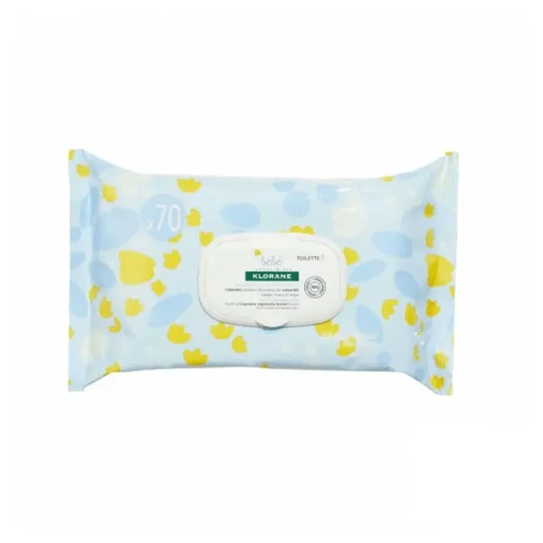 KLORANE BEBE LINGETTES NETTOYANTES 70 PIECES