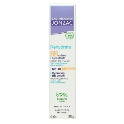 JONZAC BB CREME HYDRATANTE BIO SPF10 TEINTEE CLAIRE 40ML