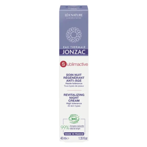 JONZAC SUBLIMACTIVE SOIN NUIT REGENERANT ANTI-AGE CELLULAIRE 40ML