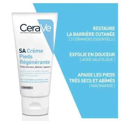 CERAVE SA CREME PIEDS REGENERANTE 88ML