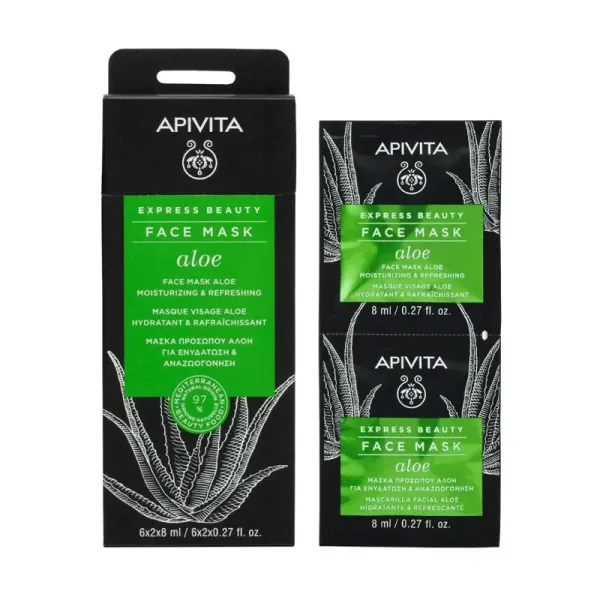 APIVITA EXPRESS BEAUTY FACE MASK ALOE VERA 6*2*8ML