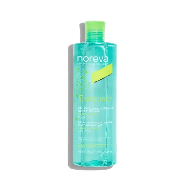 NOREVA EXFOLIAC EAU MICELLAIRE NETTOYANTE DEMAQUILLANTE PEAUX A IMPERFECTIONS 400ML