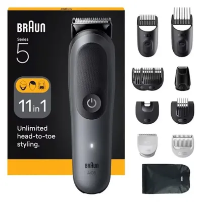 BRAUN TONDEUSE MULTIFONCTION 11EN1 RECHARGEABLE REF AIO5560