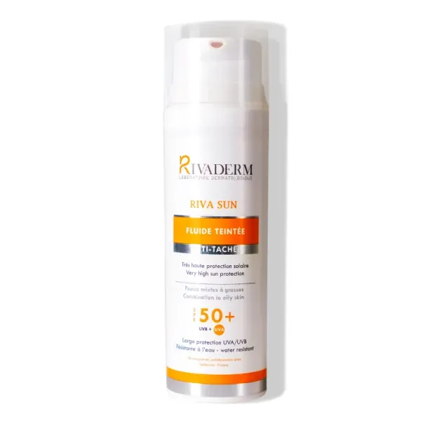 RIVADERM RIVA SUN ECRAN FLUIDE TEINTE SPF50+ 50ML