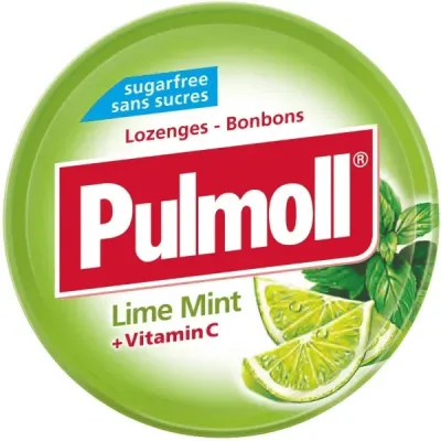 PULMOLL LIME MENTHE ET VITAMINE C SANS SUCRES 45G