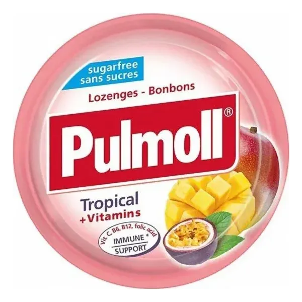 PULMOLL TROPICAL+VITAMINS 45GR