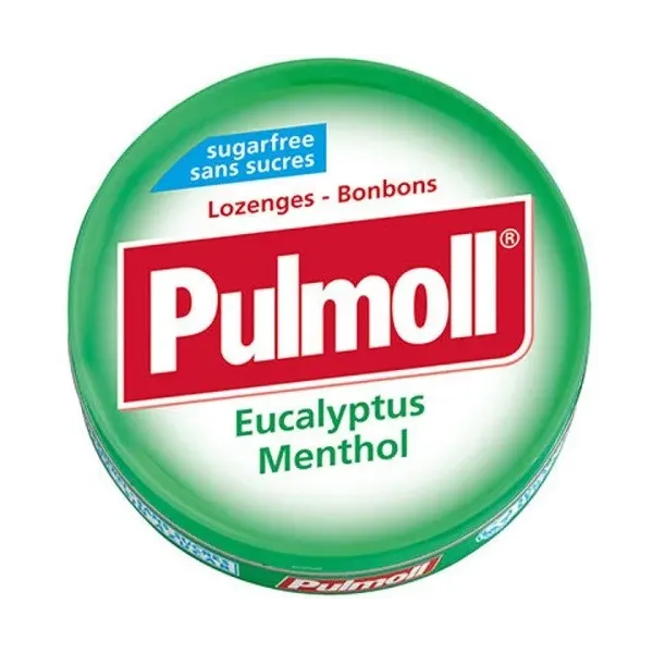 PULMOLL EUCALYPTUS MENTHOL PASTILLES SANS SUCRES 45 G