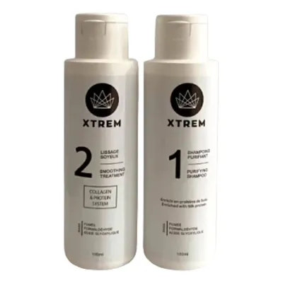 XTREM KERATIN MINII KIT SHAMPOING PURIFIANT 100ML+LISSAGE SOYEUX 100ML