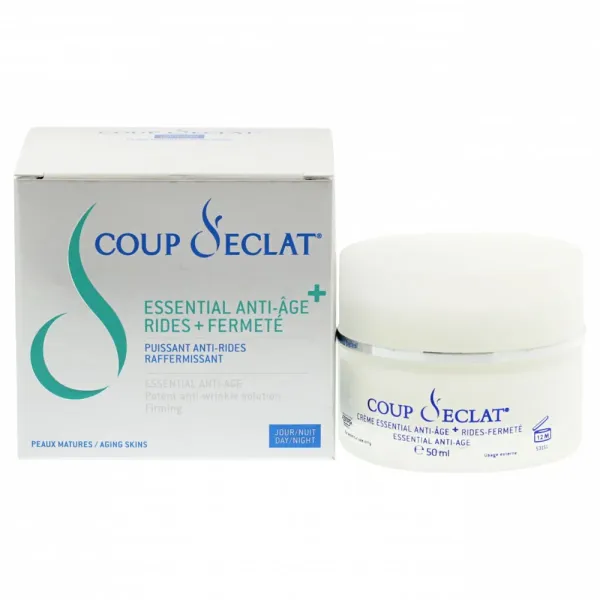 COUP D'ECLAT ESSENTIAL ANTI AGE RIDES+FERMETE JOUR NUIT 50ML