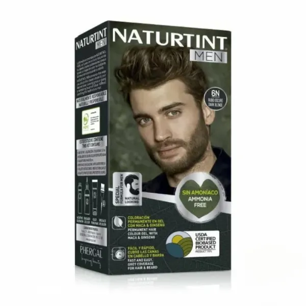 NATURTINT MEN COLORATION PERMANENTE 6N BLOND FONCE 150 ML