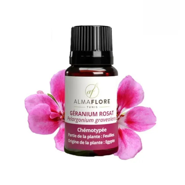 ALMAFLORE HUILE ESSENTIELLE DE GERANIUM ROSAT 10ML
