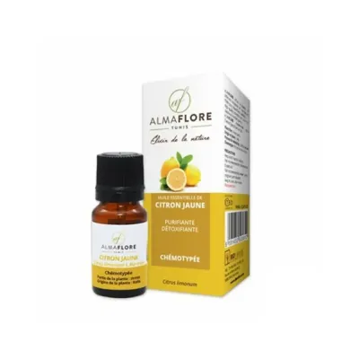 ALMAFLORE HUILE ESSENTIELLE DE CITRON JAUNE BIO 10ML