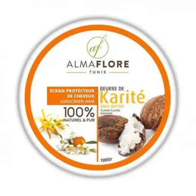 ALMAFLORE BEURRE DE KARITE YLANG YLANG ET ORANGE 100GR