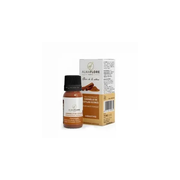 ALMAFLORE HUILE ESSENTIELLE DE CANNELLE DE CEYLAN 10ML