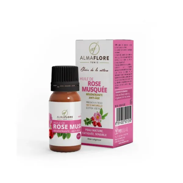ALMAFLORE HUILE DE ROSE MUSQUEE BIO 10ML