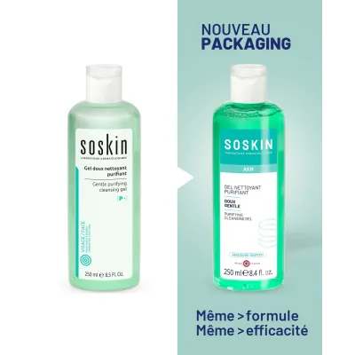 SOSKIN GEL DOUX NETTOYANT PURIFIANT 250ML