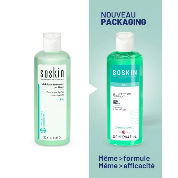 SOSKIN GEL DOUX NETTOYANT PURIFIANT 250ML