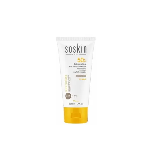 SOSKIN 01 CREME SOLAIRE TEINTEE LIGHT SPF50+ 50ML
