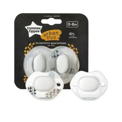 TOMMEE TIPPEE URBAN STYLE 2 SUCETTES 0-6M