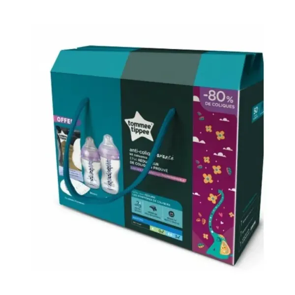 TOMMEE TIPPEE ADVANCED ANTI-COLIQUE KIT NAISSANCE  ROSE PANDA