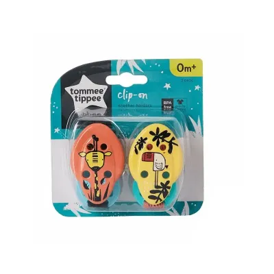 TOMMEE TIPPEE 2 ATTACHES SUCETTES CLIP-ON 0M+
