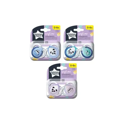 TOMMEE TIPPEE ANYTIME 2 SUCETTES ORTHODONTIC 0-6M