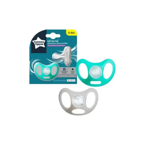 TOMMEE TIPPEE ADVANCED 2 SUCETTES SENSIBLE EN SILICONE 0-6M