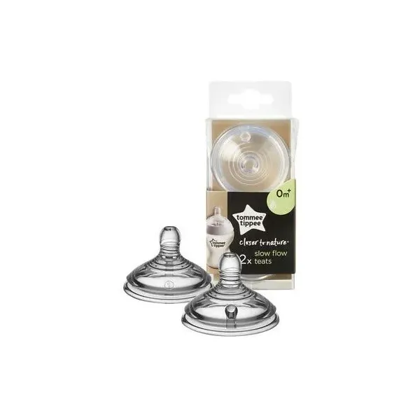 TOMMEE TIPPEE CLOSER TO NATURE 2 TETINES DEBIT LENT 0M+
