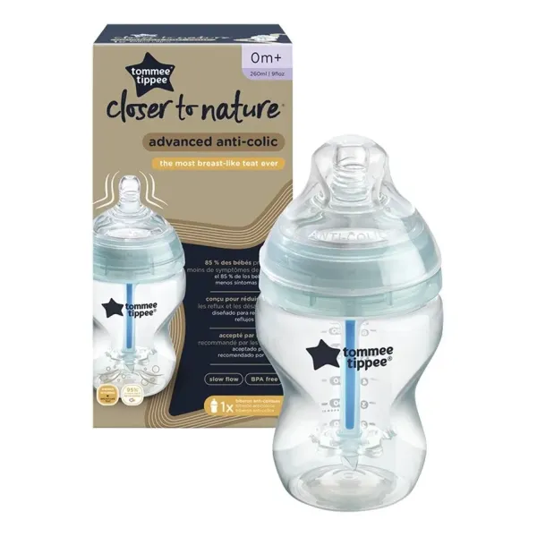 TOMMEE TIPPEE BIBERON ADVANCED ANTI-COLIQUE TURQUOISE 0M+ 260ML