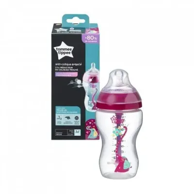 TOMMEE TIPPEE BIBERON ADVANCED ANTI-COLIQUE  ROSE 3M+ 340ML