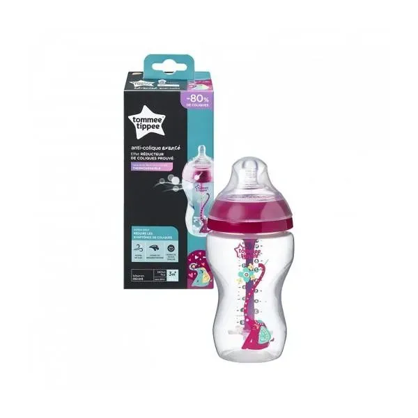 TOMMEE TIPPEE BIBERON ADVANCED ANTI-COLIQUE  ROSE 3M+ 340ML