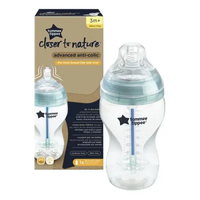 TOMMEE TIPPEE BIBERON ADVANCED ANTI-COLIQUE TURQUOISE 3M+ 340ML