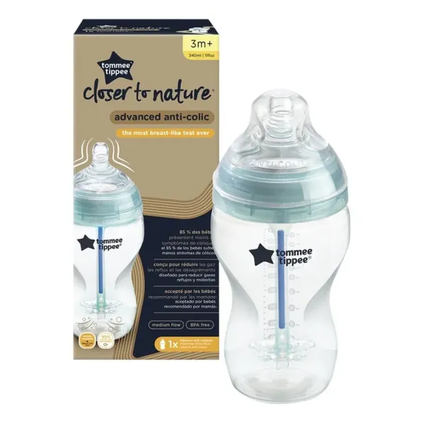 TOMMEE TIPPEE BIBERON ADVANCED ANTI-COLIQUE TURQUOISE 3M+ 340ML