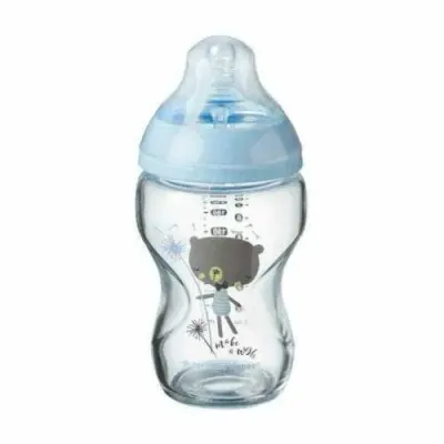 TOMMEE TIPPEE CLOSER TO NATURE BIBERON BLEU EN VERRE 0M+ 250ML