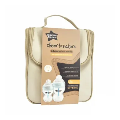 TOMMEE TIPPEE TROUSSE ADVANCED ANTI COLIQUE 02 BIBERONS EN PLASTIQUE