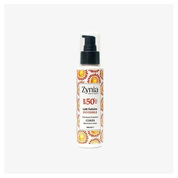 ZYNIA LAIT SOLAIRE INVISIBLE CORPS SPF50+ 100ML