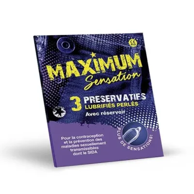 MAXIMUM SENSATION PRESERVATIF BT/3